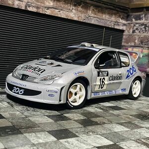 カスタム品 1/18 Solido プジョー 206 WRC ツール・ド・コルス