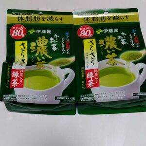 伊藤園 お～いお茶 濃い茶 さらさら抹茶入り緑茶 80g×2個セット