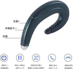 日常使い Bluetoothイヤホン5.0, 左右分離型, 片耳/両耳対応, 耳