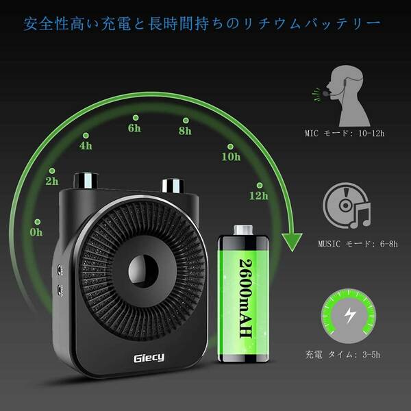 　ハイパワー ポータブル小型メガホン 20W