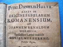 「17世紀本！ラテン語版 ピエール・ダニエル・ユエ『ロマン起源論 Liber de origine fabularum romanensium』1683」_画像4
