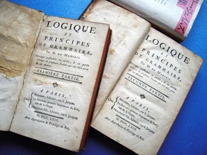 [18 century book@!se The -ru*sheno-*te. maru se[ grammar. theory .. principle ] all 2 volume 1769 Logique et Principes de Grammaire]