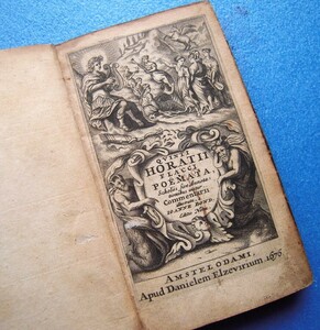 17 век книга@![ ho Latte . незначительный поэзия сборник Quinti Horatii Flacci Poemata]1676