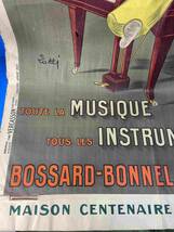 【真作】Bello Lottiリトグラフ刷大版ポスター『Toute la Musique Tous les Instruments Bossard-Bonnel, Rennes』153×100cm 1925_画像6