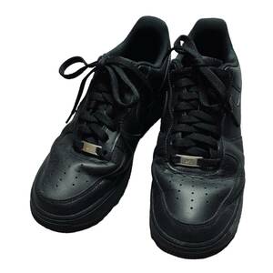 ◆中古品◆NIKE ナイキ AIRFORCE 1 '07 メンズ 27.5cm 黒 ブラック スニーカー R64217NB