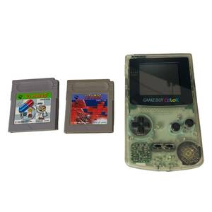 【中古品】 任天堂 ニンテンドー ゲームボーイカラー 本体 クリア GAME BOY COLOR GB ゲーム機 動作未確認 N63486RG