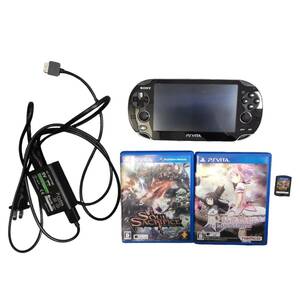 【中古品】 SONY PSVITA PHC-1000 ブラック ソフト付 ゲーム機 ゲームソフト 通電のみ確認済 L64450RG