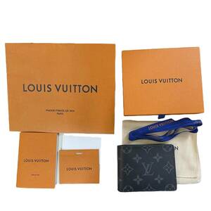 【中古品】 LOUIS VUITTON ルイヴィトン ポルトフォイユ スレンダー ダミエグラフィット N63334 折り財布 メンズ財布 箱 紙袋付き N65517RK