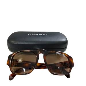 【中古品】 CHANEL シャネル 01452 91235 ココマーク サングラス メガネ 眼鏡 レディース ブラウン系 ケース付き N65678RD