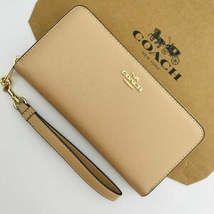 COACH コーチ 長財布 レディースのベージュ色新品財布　おすすめ