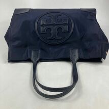 1円〜【大人気】 トリーバーチ Tory Burch ハンドバッグ エラ ネイビー A4収納トートバッグ ビジネスバッグ ナイロン レザー ビッグロゴ_画像8