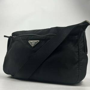 1 jpy ~[ hard-to-find goods ] PRADA Prada shoulder bag nylon black camera bag diagonal .. black men's lady's Cross body bag 