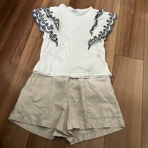 【●送料無料●即決●】 キッズ　130cm 夏服　半袖　ZARA ユニクロ　Tシャツ セットアップ 女の子 上下セット