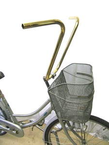 自転車 ハンドル 38cm ハンドルバー ゴールド アップハンドル