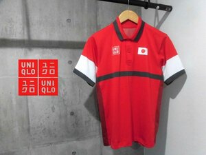 美品 UNIQLO ユニクロ 錦織圭 2021年 東京オリンピック 日本代表モデル ドライEXポロシャツS/赤/341-438274/テニス 国枝慎吾 ジョコビッチ