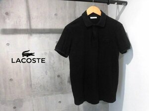 LACOSTE ラコステ PH641E Big Pile Wappen S/S Polo Shirt ビッグパイル ワニ ワッペン 半袖 ポロシャツ4/黒 ブラック/メンズ/日本製