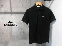 LACOSTE ラコステ CLASSIC FIT L.12.12 ポロシャツ FR 3 US S/半袖 鹿の子 ポロシャツ/半袖シャツ/黒 ブラック/メンズ/L1212A/日本製_画像2