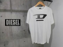 DIESEL ディーゼル ロゴプリント 半袖 Tシャツ L/白 ホワイト/メンズ_画像1