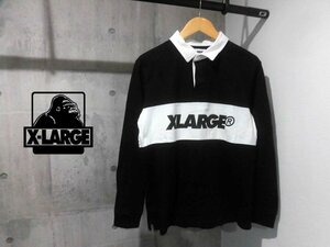 X-LARGE エクストララージ ロゴプリント ラガーシャツ M/長袖シャツ/黒 ブラック/メンズ/01163307