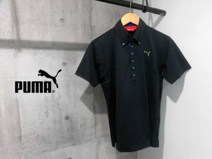 PUMA GOLF プーマ ゴルフ 吸汗速乾 半袖 ポロシャツ M/ボタンダウンシャツ/黒 ブラック/メンズ/864462/程度良好