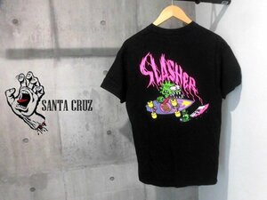SANTA CRUZ サンタクルーズ SANTACRUZ OG SLASHER グラフィックプリント 半袖Tシャツ L/黒 ブラック/スケートボード/メンズ/ムラスポ限定