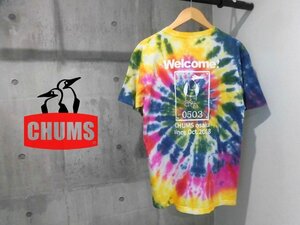 CHUMS チャムス Welcome! 大阪 タイダイ染め 半袖 TシャツXL/ブービーバードプリント 半袖 Ｔee/メンズ/アウトドア キャンプ