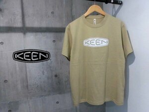 KEEN キーン BASIC LOG ベーシック ロゴ 半袖 Tシャツ L/サンド/1024515/メンズ/アウトドア キャンプ