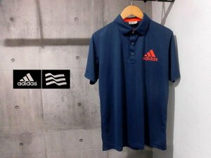 adidas GOLF アディダス ゴルフ ロゴプリント 半袖 ポロシャツ O/吸汗速乾 半袖シャツ/紺 ネイビー/メンズ/U30979