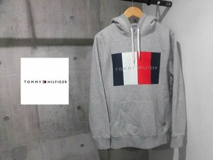 TOMMY HILFIGER トミーヒルフィガー/フルロゴ ビッグフラッグカラープリント スウェット パーカー L/プルオーバー フーディ/メンズ/トミー