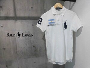 POLO RALPH LAUREN/ Polo Ralph Lauren CUSTOM FIT Argentina национальный флаг нашивка x большой po колено вышивка рубашка-поло с коротким рукавом S/ рубашка с коротким рукавом / белый / мужской 