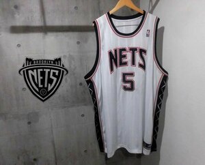 美品 Reebokリーボック NBA NETSジェイソン・キッドKIDD オーセンティック ユニフォーム 60/タンクトップ ゲームシャツ/R704H/大きいサイズ