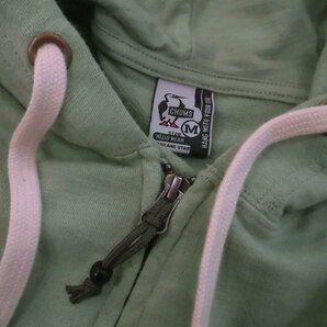 CHUMSチャムス Keystone Full Zip Parkaキーストーン フルジップパーカーM/ロゴワッペン スウェットZIPフーディ/グリーン/メンズ/CH00-1387の画像6