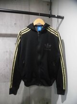 adidas Originals アディダスオリジナルス トレフォイル ジャージ ジップパーカーL/ZIPフーディ/ファイヤーバード/黒 金/メンズ/P05324_画像2