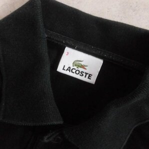 LACOSTE ラコステ L.12.12 ポロシャツ FR 3/半袖 鹿の子 ポロシャツ/黒 ブラック/メンズ/L1212X/日本製の画像5