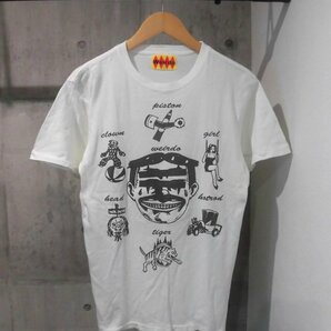 WEIRDO ウィアード CLOWN PISTON GIRL HOTROD TIGER HEAD プリント 半袖 Tシャツ M/白 ホワイト/メンズ/GLADHAND グラッドハンドの画像2