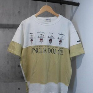 UNCLE DOLCE アンクル ドルチェ EASE-UP ロゴ x ドルチェおじさん刺繍 厚手 半袖Tシャツ 48/スウェットTee/メンズ/日本製の画像2