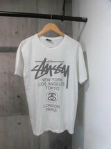 STUSSY ステューシー WORLD TOUR Tee ワールドツアー 半袖 Tシャツ M/白 ホワイト/メンズ_画像2