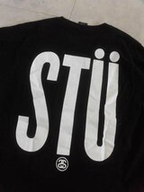 STUSSY ステューシー ビッグロゴプリント 半袖 Tシャツ M/フルロゴTEE/黒 ブラック/メンズ/ストックロゴ SS-LINK_画像6