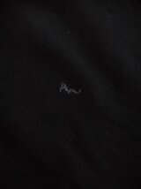 Papas パパス スモールロゴ刺繍 半袖 ポロシャツ M/半袖シャツ/カノコ/黒 ブラック/メンズ/日本製_画像5