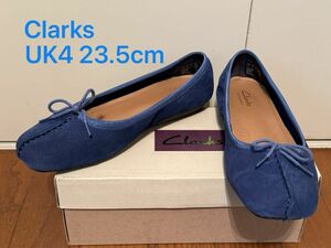 Clarks/クラークス フレックルアイス UK4 23.5 ブルーヌバック