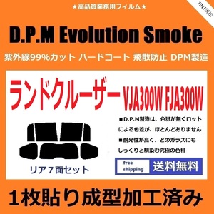 ◆１枚貼り成型加工済みフィルム◆ ランドクルーザー　ＦＪＡ300Ｗ ＶＪＡ300Ｗ【EVOスモーク】 D.P.M Evolution Smoke ドライ成型