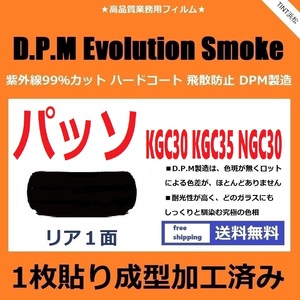 ■１枚貼り成型加工済みフィルム■ パッソ KGC30 KGC35 NGC30　【EVOスモーク】 D.P.M Evolution Smoke ドライ成型