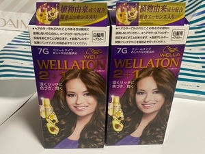 Wellatone 2 + 1 Cream Hair Color 7G 2 коробки