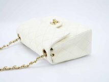 1円 シャネル CHANEL ミニマトラッセ チェーンショルダー シリアルシール 9番台 ゴールド金具 ショルダーバッグ マトラッセ ターンロック_画像4