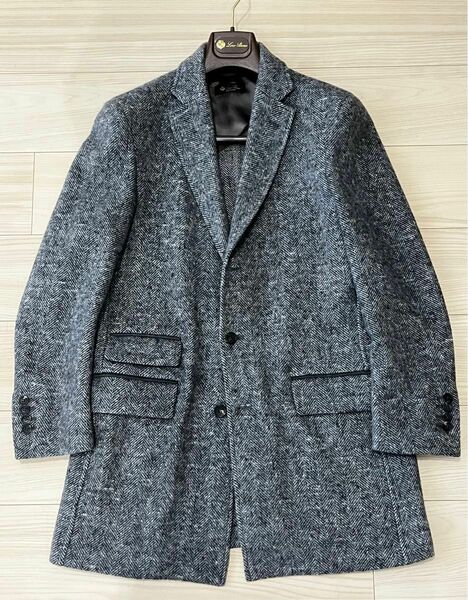 ◆ロロピアーナ Loro Piana ウールカシミヤ ヘリンボーン コート