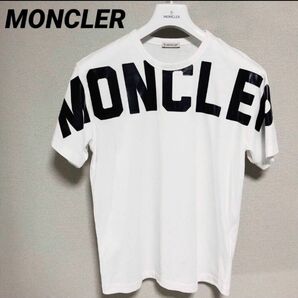 モンクレール　MONCLER ビッグロゴ　Tシャツ　ホワイト　美品　国内正規品