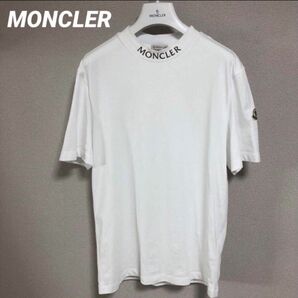 2021 モンクレール MONCLER モックネック　Tシャツ　首元ロゴ　 白