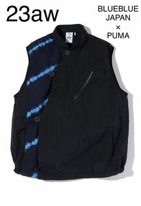 23aw BLUEBLUE JAPAN × PUMA ブルーブルージャパン プーマ 絞り染めナイロンベスト L HRM