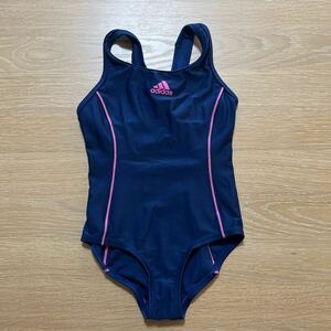 * beautiful goods!adidas Adidas swim wear school swimsuit navy blue pink 130* Home have been cleaned *
