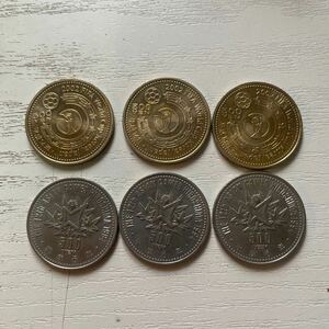 記念硬貨　500円　2種6枚 FIFA 2002 日韓ワールドカップ　平成6年　広島アジア大会　コイン　古銭 日本硬貨　円　